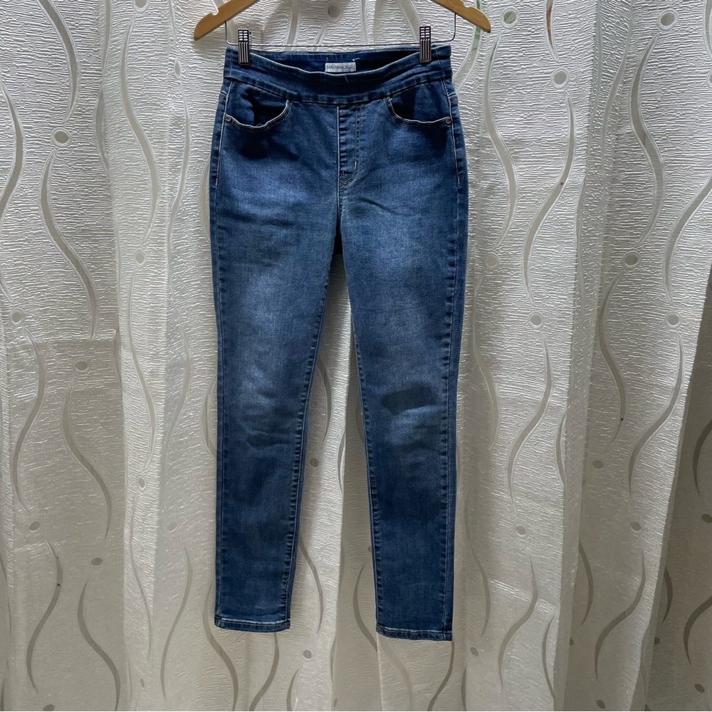 San Francisco Jeggings Women‎ Size 3 Blue Medium Wash Excellent Pull On Skinny